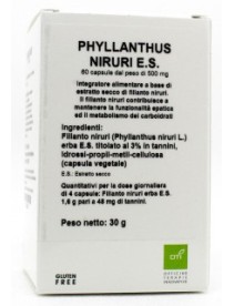 PHYLLANTHUS NIRURI ESTRATTO SECCO 60 CAPSULE