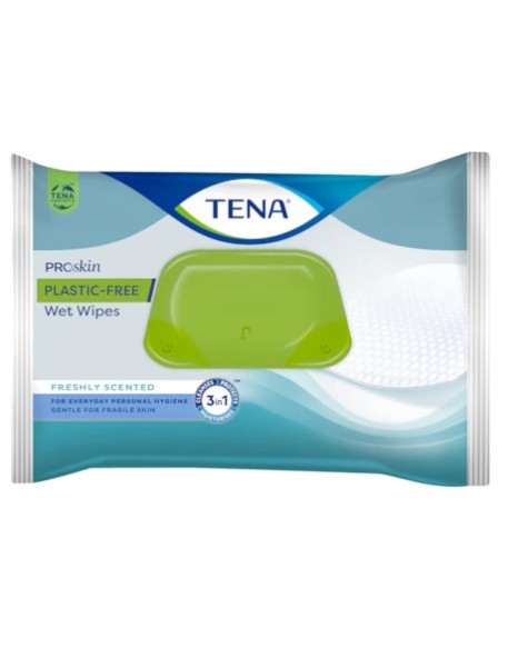 TENA WET WIPES PLASTIC FREE48P