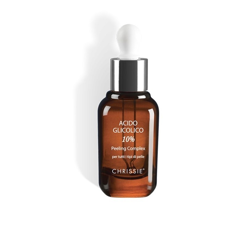 CHRISSIE ACIDO GLICOLICO 10% PEELING COMPLEX TUTTI I TIPI DIPELLE 30 ML CHRISSIE ACIDO GLICOLICO 10% PEELING COMPLEX TUTTI I TIPI DIPELLE 30 ML