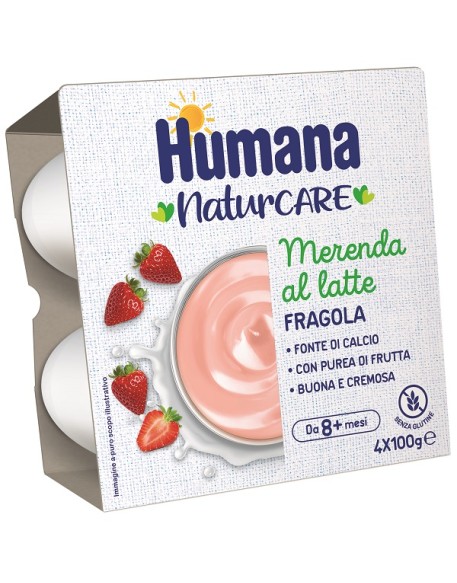 HUMANA Mer.Latte Fragola4x100g