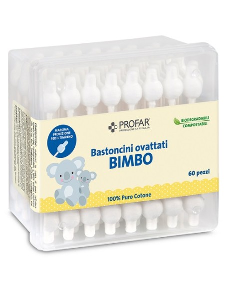 PROFAR BASTONCINI OVATTATI BIMBO 60 PEZZI