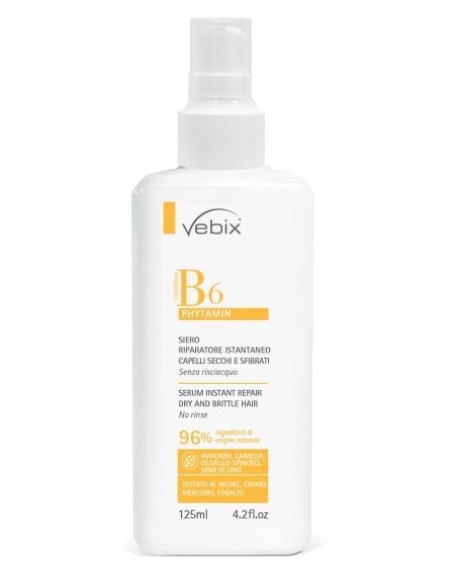 VEBIX PHYTAMIN B6 SIERO CAPELLI SECCHI SFIBRATI RIPARATORE ISTANTANEO 125 ML