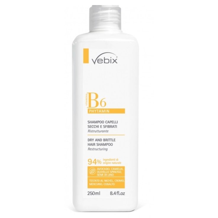 VEBIX PHYTAMIN B6 SHAMPOO CAPELLI SECCHI SFIBRATI RISTRUTTURANTE 250 ML VEBIX PHYTAMIN B6 SHAMPOO CAPELLI SECCHI SFIBRATI RISTRUTTURANTE 250 ML