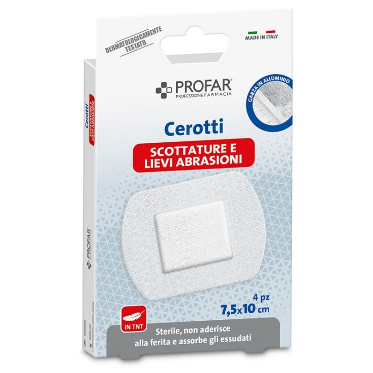 CEROTTI PROFAR SCOTTATURE 7,5X10CM 4 PEZZI CEROTTI PROFAR SCOTTATURE 7,5X10CM 4 PEZZI