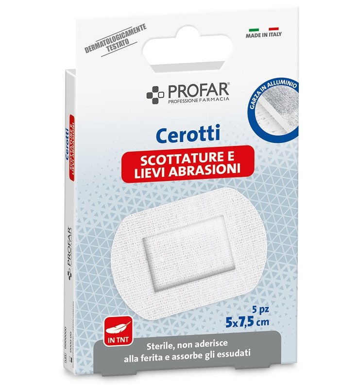 CEROTTI PROFAR SCOTTATURE 5X7,5CM 5 PEZZI CEROTTI PROFAR SCOTTATURE 5X7,5CM 5 PEZZI
