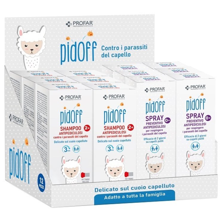 PROFAR PIDOFF EXPO ASSORTITI 6 SHAMPOO ANTIPEDICULOSI 150 ML+ 6 SPRAY PREVENTIVO ANTIPEDICULOSI 100 ML PROFAR PIDOFF EXPO ASSORTITI 6 SHAMPOO ANTIPEDICULOSI 150 ML+ 6 SPRAY PREVENTIVO ANTIPEDICULOSI 100 ML
