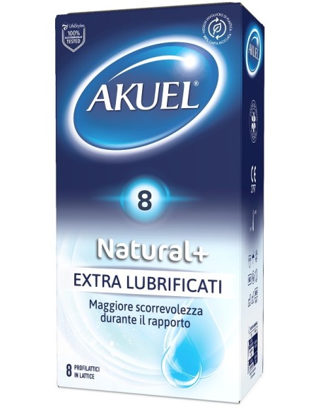 AKUEL Natural+ExtraLubr. 8pz