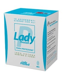 LADY PRESTERIL ASSORBENTI GIORNO CON ALI RIPIEGATI BIODEGRADABILI 10 PEZZI