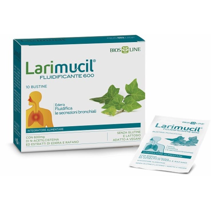 LARIMUCIL TOSSE GOLA FLUIDIFICANTE 600 10 BUSTINE LARIMUCIL TOSSE GOLA FLUIDIFICANTE 600 10 BUSTINE