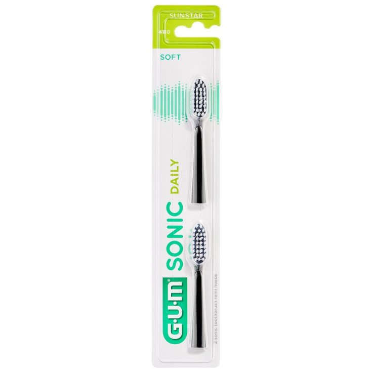 GUM SONIC DAILY SPAZZOLINO BATTERIA REFILL BLACK 2 PEZZI GUM SONIC DAILY SPAZZOLINO BATTERIA REFILL BLACK 2 PEZZI