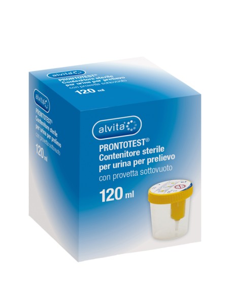 CONTENITORE URINE ALVITA PRONTOTEST PRELIEVO SOTTOVUOTO 120ML 1 PEZZO