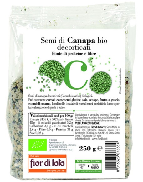 SEMI CANAPA DECORTICATA BIO 250 G