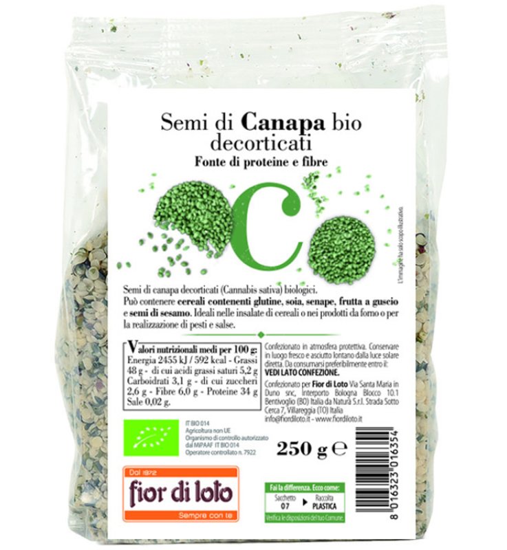 SEMI CANAPA DECORTICATA BIO 250 G