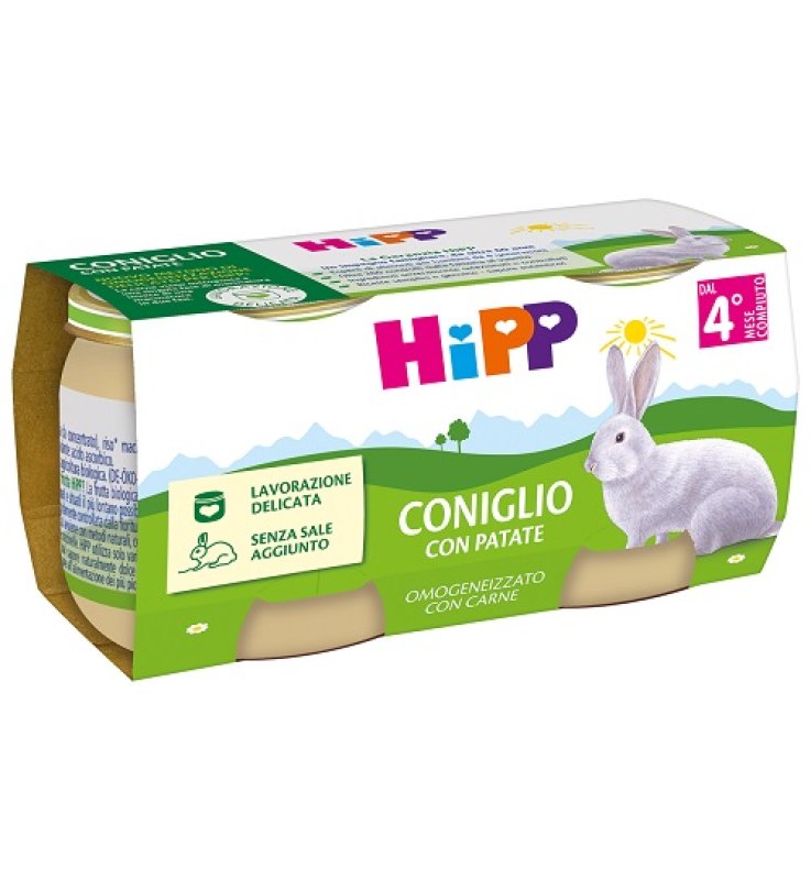 HIPP OMOG CONIGLIO/VERD 2X80GR