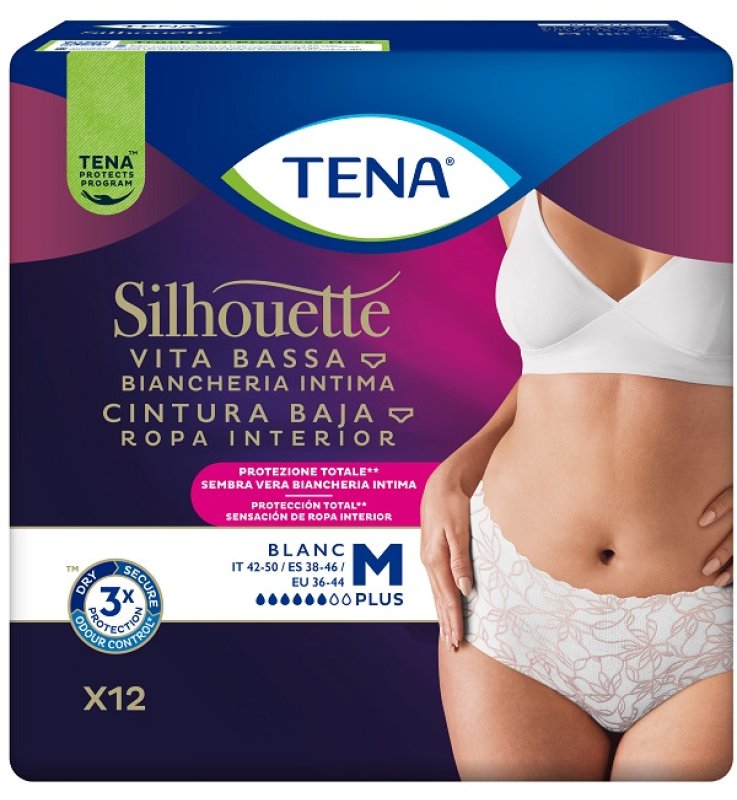 TENA SILHOUETTE White M 12pz