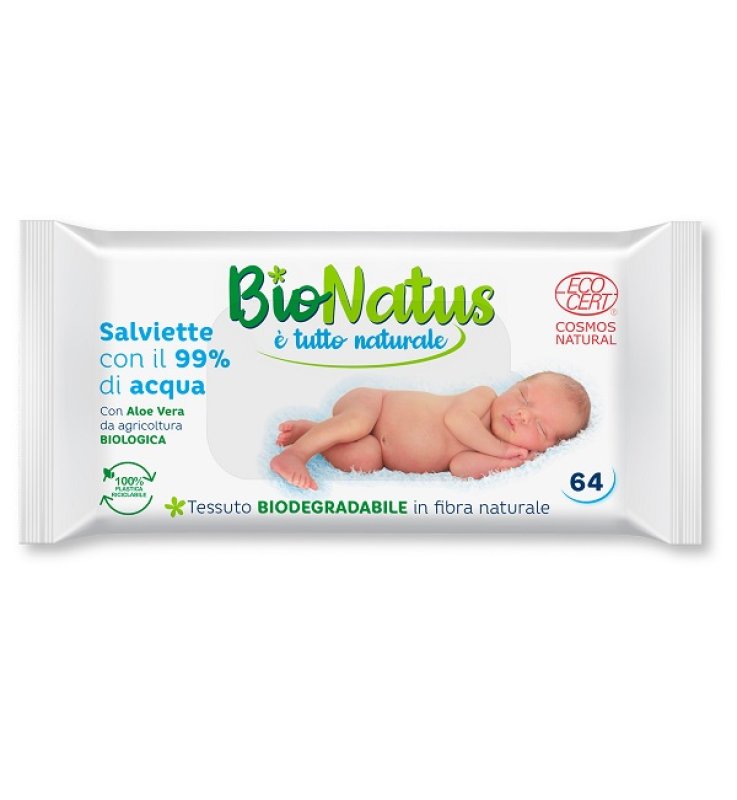 SALVIETTE 99% ACQUA BIONATUS 64P