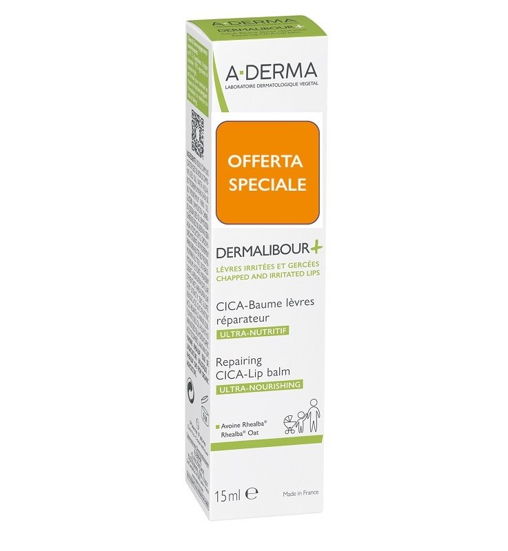 DERMALIBOUR + CICA BALSAMO LABBRA RISTRUTTURANTE 15 ML OFFERTA SPECIALE 2025