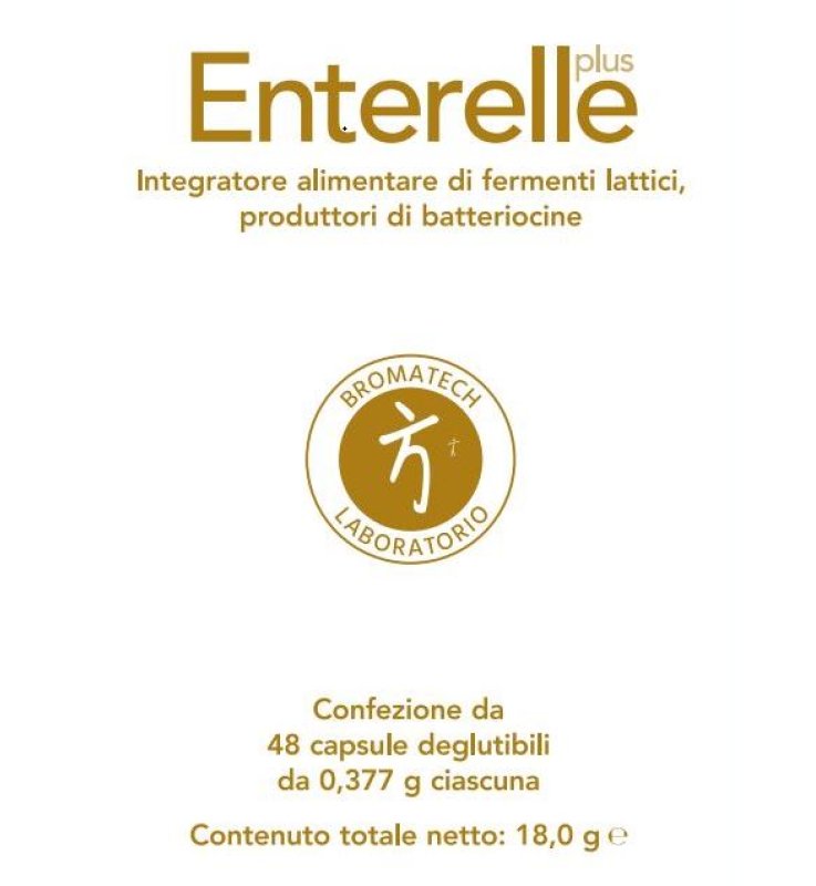 Enterelle Plus Integratore Alimentare di Fermenti Lattici, 48 capsule