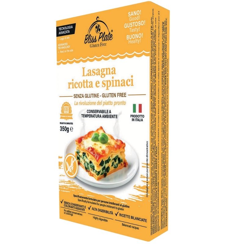BLISS PLATE Lasagna Ric/Spin. BLISS PLATE Lasagna Ric/Spin.