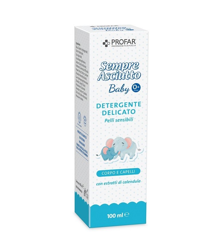 PROFAR SEMPRE ASCIUTTO DETERGENTE DELICATO CORPO CAPELLI BABY 100 ML