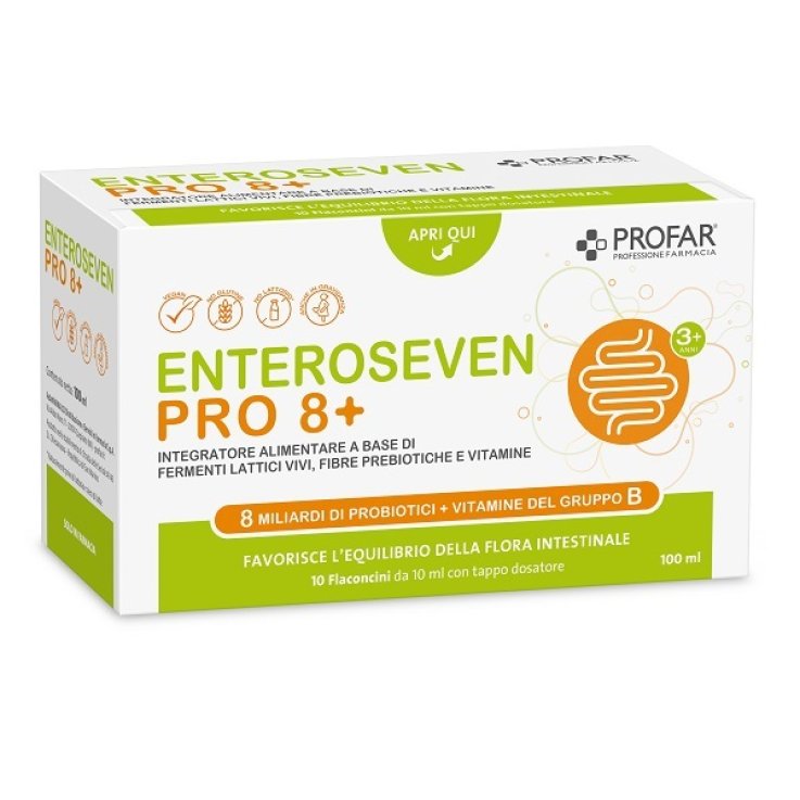 PROFAR ENTEROSEVEN PRO 8+ 10 FLACONCINI DA 10 ML PROFAR ENTEROSEVEN PRO 8+ 10 FLACONCINI DA 10 ML
