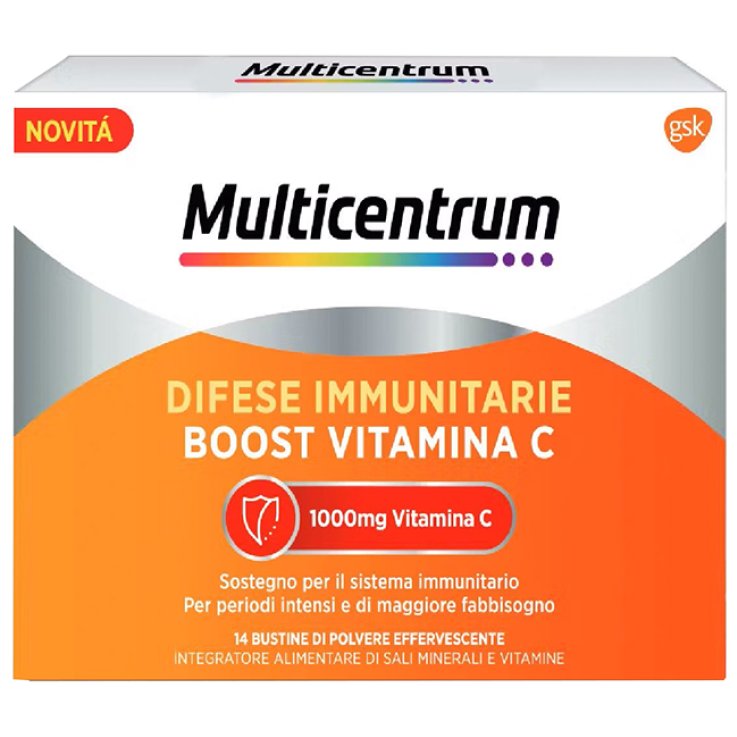 MULTICENTRUM DIFESE IMMUNITARIE BOOST VITAMINA C 28 BUSTINE MULTICENTRUM DIFESE IMMUNITARIE BOOST VITAMINA C 28 BUSTINE
