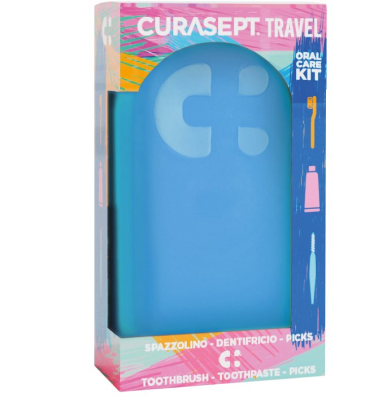 CURASEPT TRAVEL BLU 1 SPAZZOLINO + 1 DENTIFRICIO 20 ML + 3 PICKS CURASEPT TRAVEL BLU 1 SPAZZOLINO + 1 DENTIFRICIO 20 ML + 3 PICKS