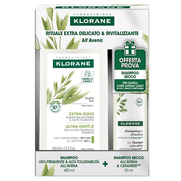 KLORANE KIT AVENA SHAMPOO USO FREQUENTE&ALTA TOLLERABILITA'AVENA 400 ML + SHAMPOO SECCO AVENA&CERAMIDE 50 ML KLORANE KIT AVENA SHAMPOO USO FREQUENTE&ALTA TOLLERABILITA'AVENA 400 ML + SHAMPOO SECCO AVENA&CERAMIDE 50 ML
