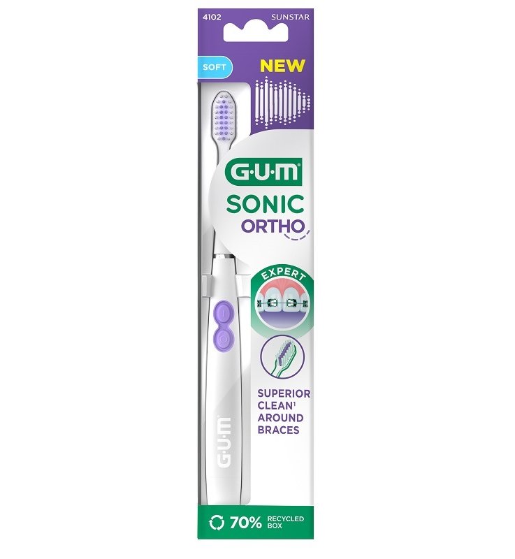 GUM Ortho Sonic Battery Toothb