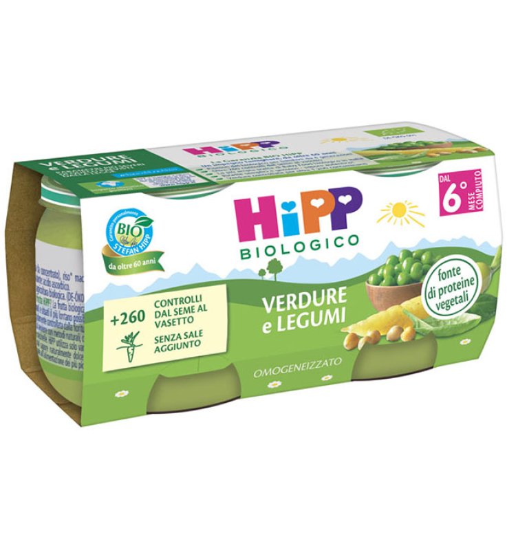 HIPP BIO OMOG VERD/LEGUMI2X80G