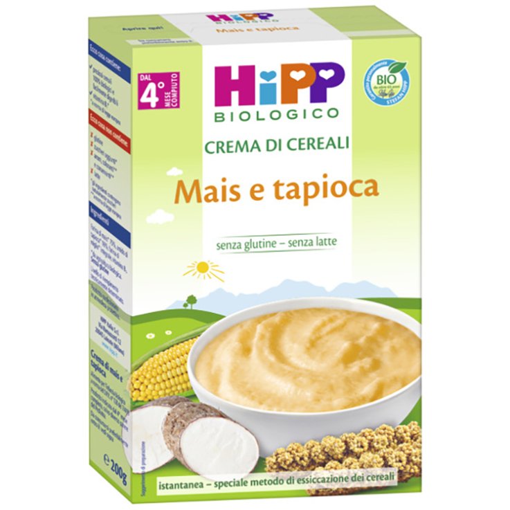 HIPP BIO CREMA CEREALI MAIS/TAPIOCA 200 G HIPP BIO CREMA CEREALI MAIS/TAPIOCA 200 G