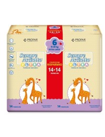 PANNOLINI PROFAR SEMPRE ASCIUTTO ULTRA EXTRA 15/30 KG BIPACCO 14+14 PEZZI