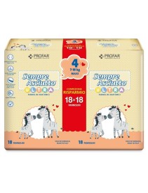 PANNOLINI PROFAR SEMPRE ASCIUTTO ULTRA MAXI 7/18 KG BIPACCO18+18 PEZZI