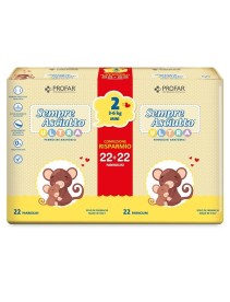 PANNOLINI PROFAR SEMPRE ASCIUTTO ULTRA MINI 3/6 KG BIPACCO 22+22 PEZZI