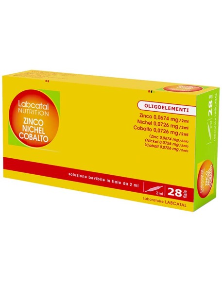 LABCATAL NUTRITION ZINCO/NICHEL/COBALTO 28 FIALE 2 ML LABCATAL NUTRITION ZINCO/NICHEL/COBALTO 28 FIALE 2 ML