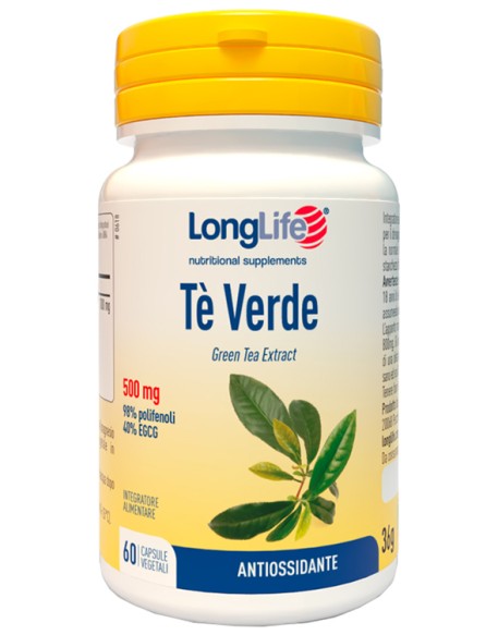 LONGLIFE TE VERDE 60 Cps 500mg