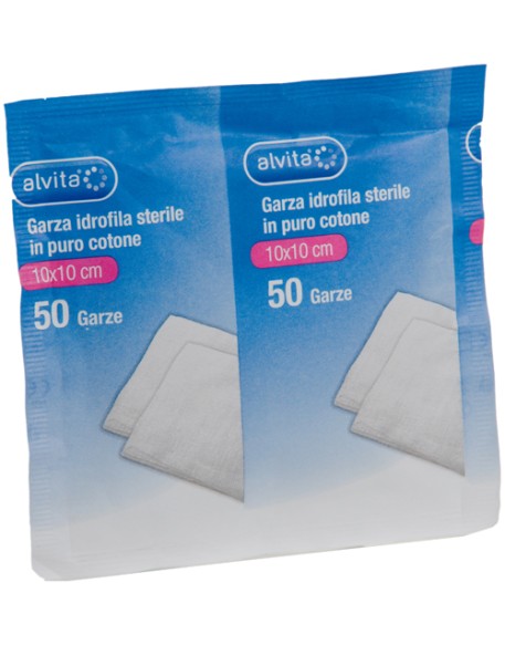 ALVITA GARZA STER 10X10CM 50PZ ALVITA GARZA STER 10X10CM 50PZ