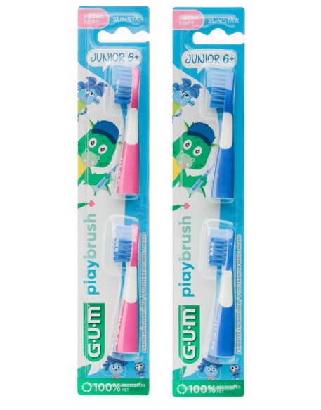 GUM PLAYBRUSH SPAZZOLINO JUNIOR 6+ REFILL BLU GUM PLAYBRUSH SPAZZOLINO JUNIOR 6+ REFILL BLU