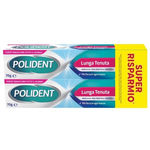 Polident Bipacco Adesivo protesi dentali lunga tenuta -  Confezione Convenienza 2 tubetti x 70 g