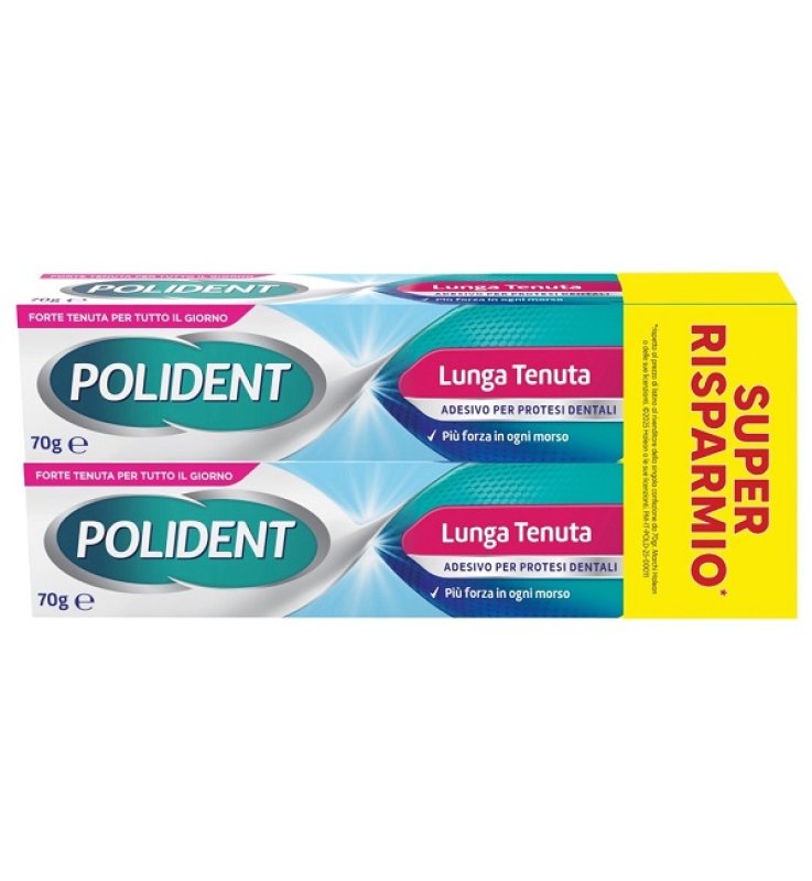 Polident Bipacco Adesivo protesi dentali lunga tenuta -  Confezione Convenienza 2 tubetti x 70 g