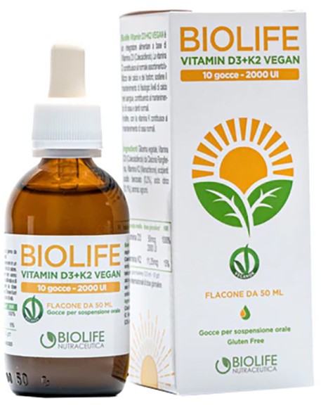 BIOLIFE Vitamin D3+K2 Gtt 50ml BIOLIFE Vitamin D3+K2 Gtt 50ml