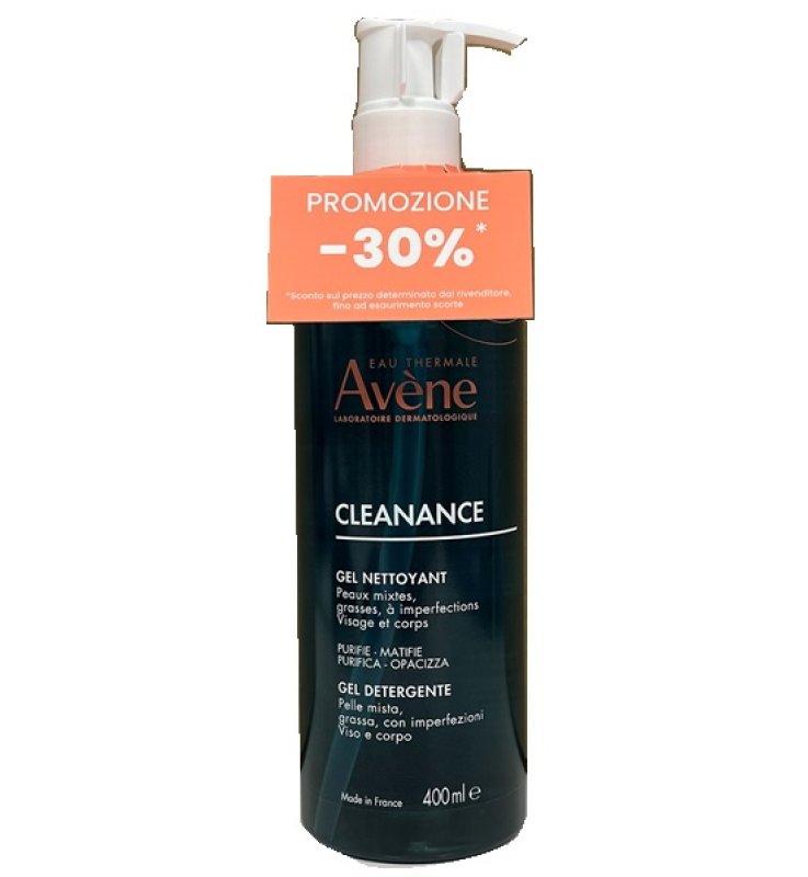 AVENE CLEANANCE GEL DETERGENTE 400 ML PREZZO SPECIALE AVENE CLEANANCE GEL DETERGENTE 400 ML PREZZO SPECIALE