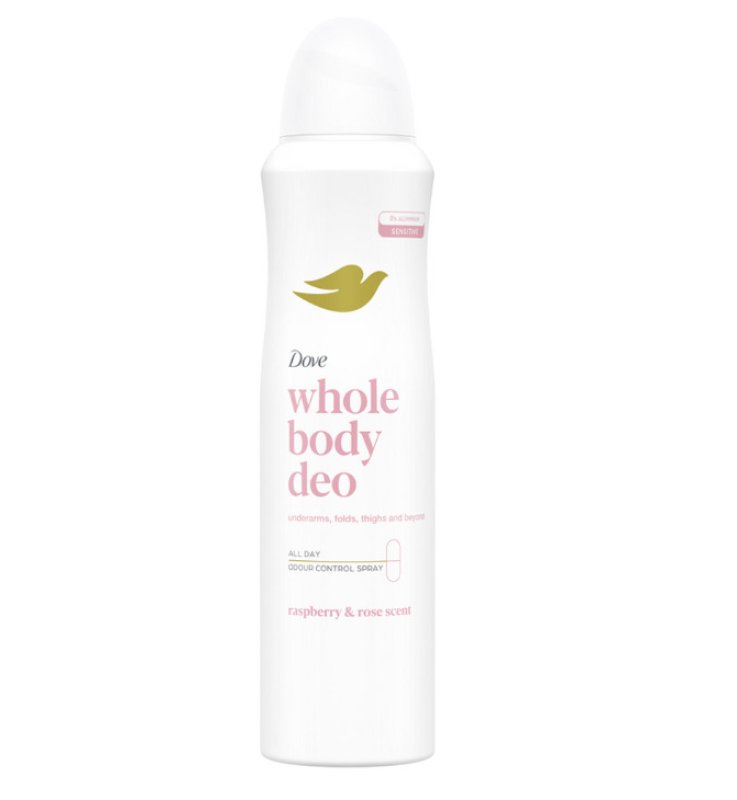 DOVE WBD RASPBE&ROSA SPR 150ML