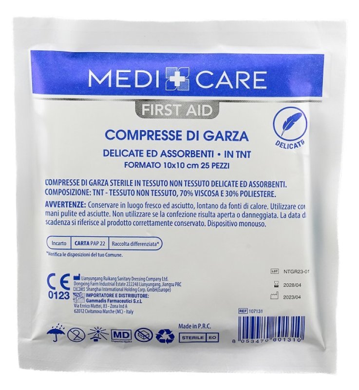 MEDICARE Garza Cot.10x10 25pz MEDICARE Garza Cot.10x10 25pz