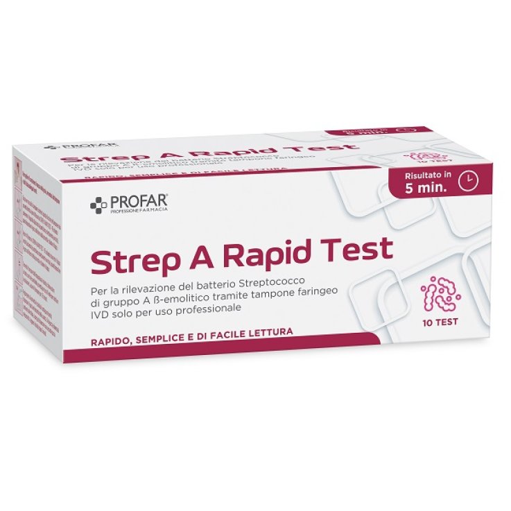 PROFAR TEST STREPTOCOCCO CON CASSETTA A POZZETTO 10 PEZZI PROFAR TEST STREPTOCOCCO CON CASSETTA A POZZETTO 10 PEZZI
