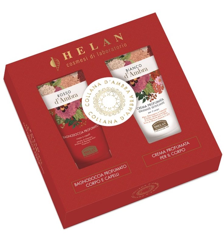 COLLANA D'AMBRA COFANETTO ROSSO D'AMBRA 1 BAGNODOCCIA 75 ML+ 1 BIANCO D'AMBRA CREMA CORPO 75 ML