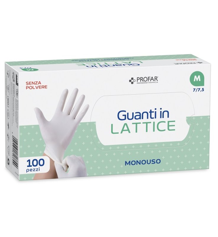 PROFAR GUANTO IN LATTICE SENZA POLVERE M 100 PEZZI
