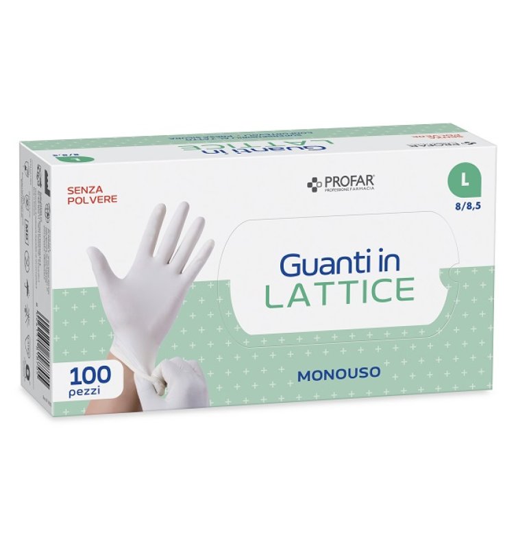 PROFAR GUANTO IN LATTICE SENZA POLVERE L 100 PEZZI