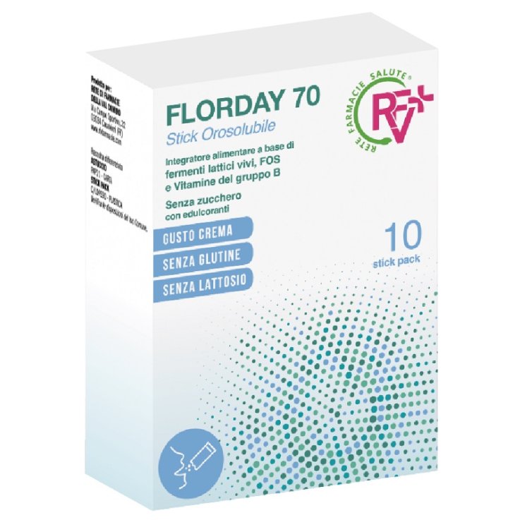 RFV FLORDAY 70 10 STICK OROSOLUBILE GUSTO CREMA SENZA GLUTINE SENZA LATTOSIO CON EDULCORANTI RFV FLORDAY 70 10 STICK OROSOLUBILE GUSTO CREMA SENZA GLUTINE SENZA LATTOSIO CON EDULCORANTI