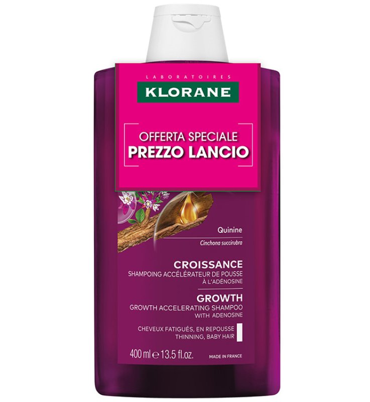 KLORANE SHAMPOO CHININA CRESCITA 400 ML PREZZO LANCIO